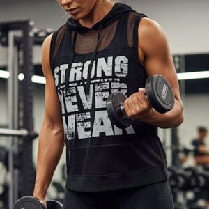 Women’s Forever 21 Black Mesh Sheer Hoodie Top - Size Medium, Athletic Leisure